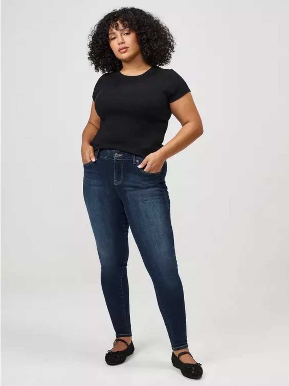 torrid Bombshell High-Rise Skinny Jeans Tall Length in Dark Wash